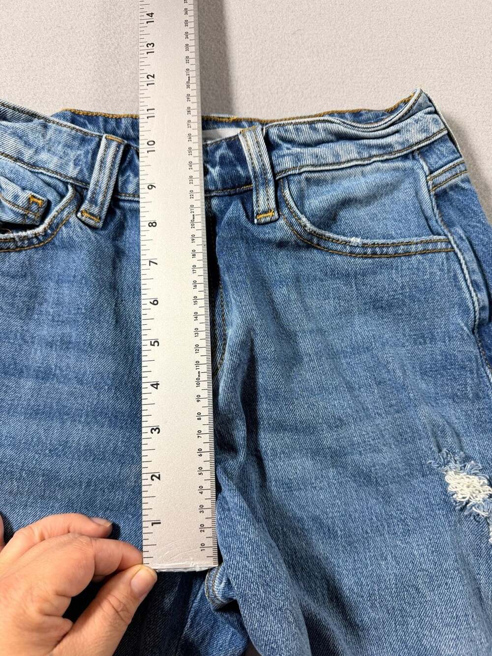 KanCan Women's High Rise Barrel Leg Distressed Jeans KC9390M - Picture 4 of 9